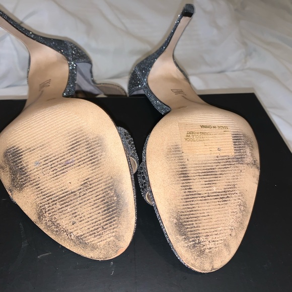 Grey Glitter Sparkle Jewel Heel - Picture 5 of 7